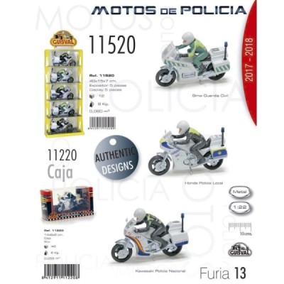 PACK 5 MOTOS POLICÍA GUISVAL