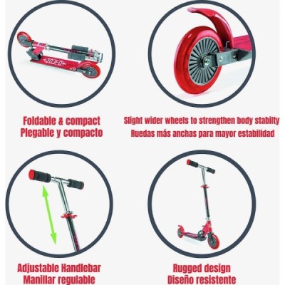 PATINETE PLEGABLE ROJO MOLTO