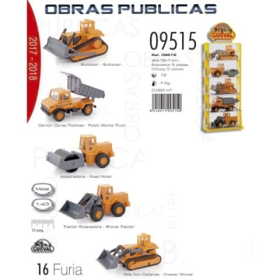 PACK 5 MÁQUINAS OBRAS PÚBLICAS GUISVAL
