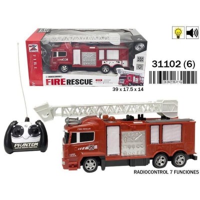 CAMION BOMBEROS R/C C/ LUZ Y SONIDO B/CARGADOR USB Radiocontrol Radio Control