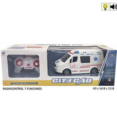 AMBULANCIA R/C C/ LUZ Y SONIDO Radiocontrol Radio Control