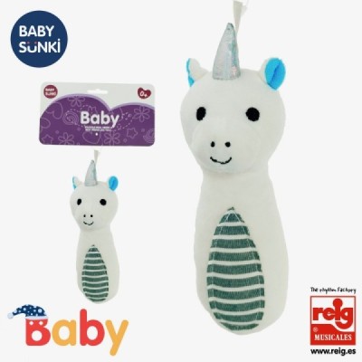 Baby Sunki plush pacify unicorn rattle Reig