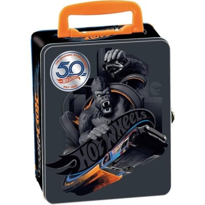 Hot Wheels Estuche de metal, para 50 coches