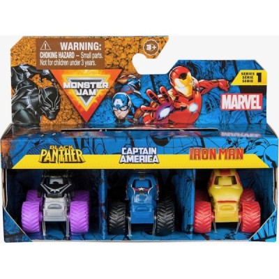 Monster Jam Mini Jams Marvel Pack 3 -4x3x3cm