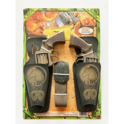 CARTUCHERA 2 PISTOLAS Y CINTURON