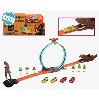 PISTA COCHES 44X23CM DINOSAURIO