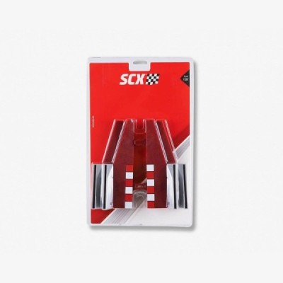 Scalextric 1/32, Borde Cierre con Valla (2+2)