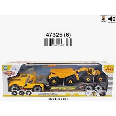 TRAILER PORTAVEHICULOS C/SONIDO PILAS INCL. 2Vehic