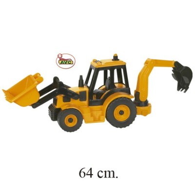 RETRO EXCAVADORA EN CAJA, ROAD WORKS