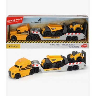 MACK/VOLVO TRAILER CON VEHÍCULOS MICRO, 32 CM