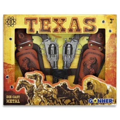 JUEGO TEXAS 2 REVOLVERES 8 TIROS