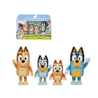 P-Bluey -Pack 4 Figuras Playa/Cumpleaños/Familia