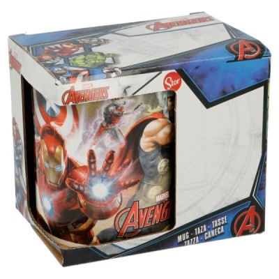 TAZA CERAMICA 325 ML EN CAJA REGALO AVENGERS