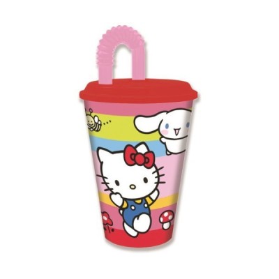 STOR VASO CAÑA EASY 430 ML HELLO KITTY AND FRIENDS