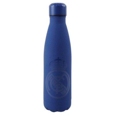 Real Madrid Botella Azul Rubberizada Doble Pared