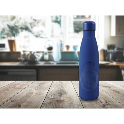 Real Madrid Botella Azul Rubberizada Doble Pared