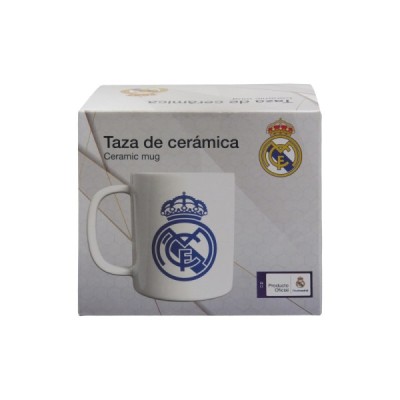 Real Madrid Taza Cerámica Escudo Azul en Caja
