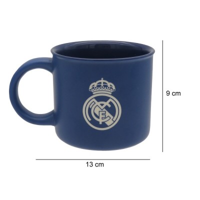 Real Madrid Taza Jumbo Azul Grabada en Caja