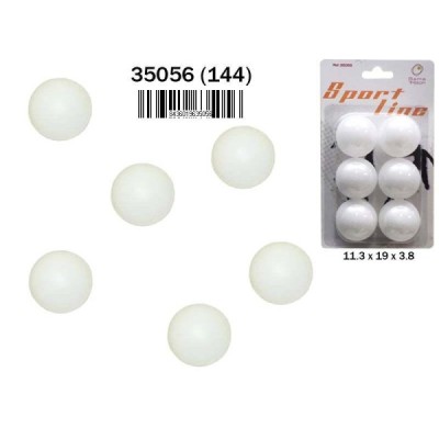 BLISTER 6 PELOTAS PING-PONG