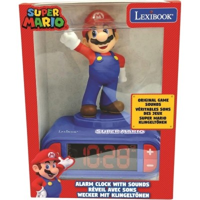 Despertador Digital con Luz de Noche 3D Mario