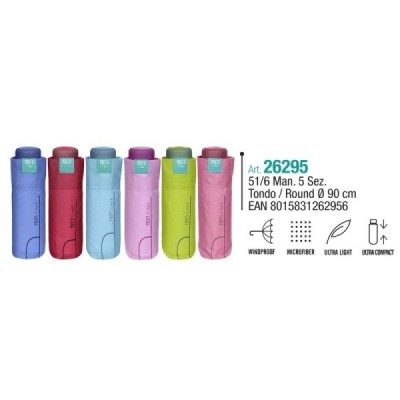 Paraguas mujer 51/6 man light 5 sec. Colores lisos