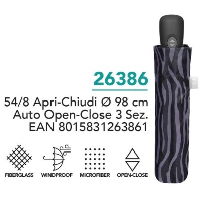 Paraguas mujer 54/8 automatico Cebra