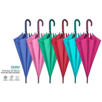 Paraguas mujer 61/8 automatico colores lisos