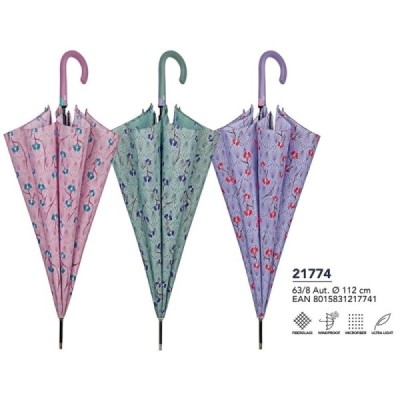 Paraguas mujer 63/8 automático ligero flor de loto
