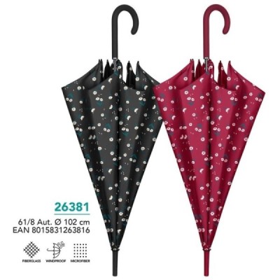 Paraguas mujer 61/8 automatico  Margaritas