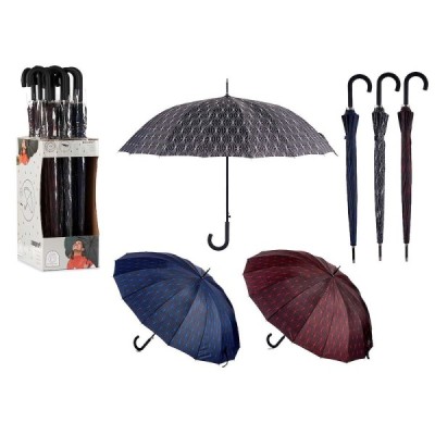 PARAGUAS 16 VARILLAS 3 COLORES CON ESTAMPADO