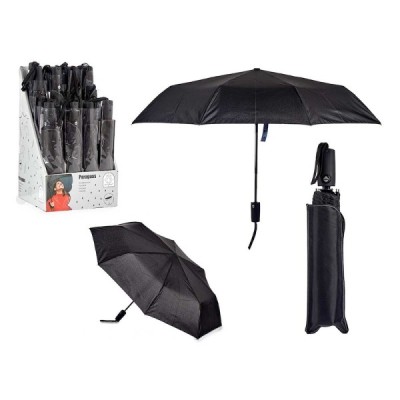 PARAGUAS CORTO DOBLE AUTOMATICO NEGRO