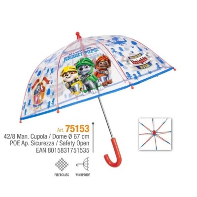 Paraguas infantil 42/8 man POE f vidrio Paw Patrol