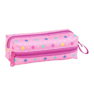 SAFTA DOTS PINK, PORTATODO 3 CREMALLERAS