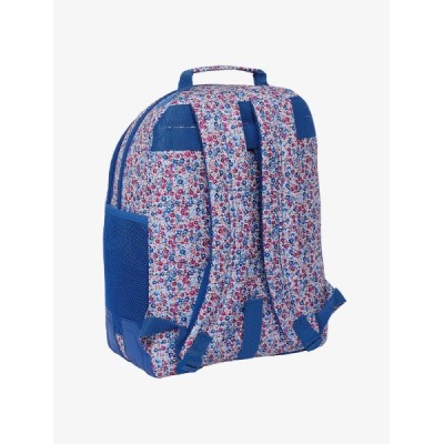 MOCHILA GRANDE "FLORES COIMBRA AZUL"