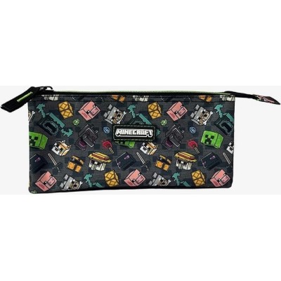 Minecraft Pixel 25 Estuche Triple