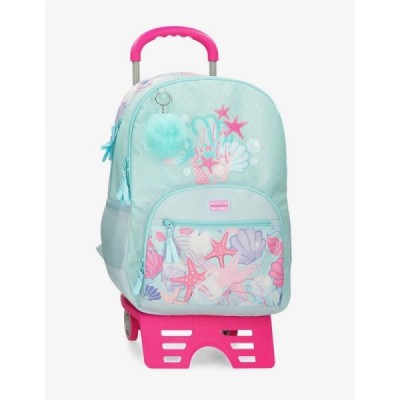 MOCHILA CON CARRO 44CM 2C. I LOVE SEA LIFE