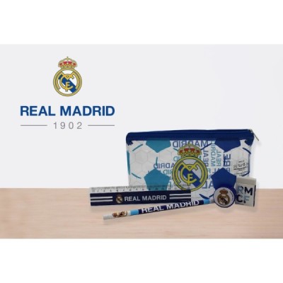 Real Madrid Portatodo con Material Escolar