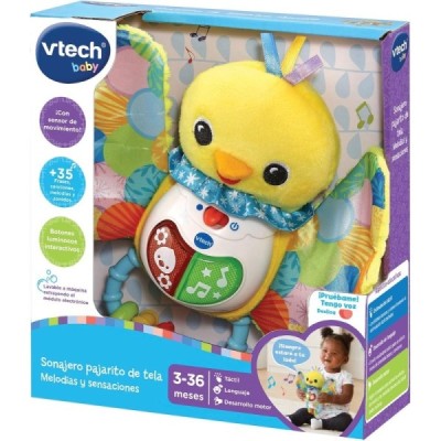 Sonajero Pajarito de Tela Melodías y Sensaciones Vtech