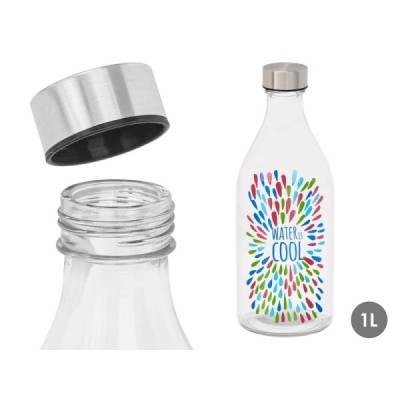 BOTELLA TAPON ACERO WATER COOL 1 L