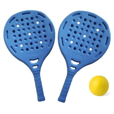 Set Palas de padel (2 palas plástico + pelota EVA)