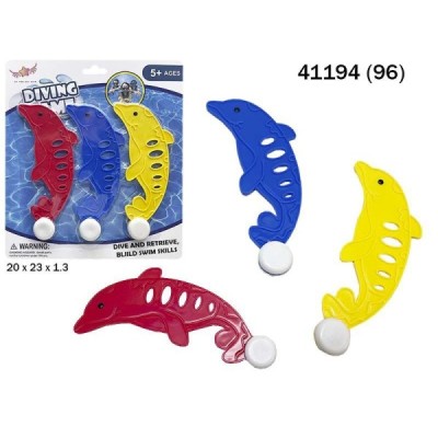 BLISTER 3 DELFINES PISCINA