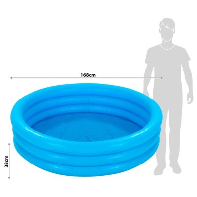 PISCINA HINCHABLE 3 AROS AZUL 168X38CM - 581 L