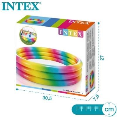 PISCINA 3 AROS MULTICOLOR 168X38 CM - 581 L -