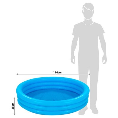 PISCINA HINCHABLE 3 AROS AZUL 114X25CM - 156 L