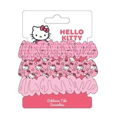 ACCESORIOS PELO COLETERO TELA 3 PZAS HELLO KITTY
