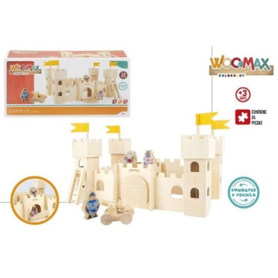WOOMAX-CASTILLO MADERA 47,5X31X28,5CM