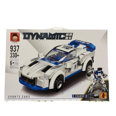 JUEGO CONSTRUCCIÓN BOLIDO BLANCO 2 EN 1 -330 Pzas.