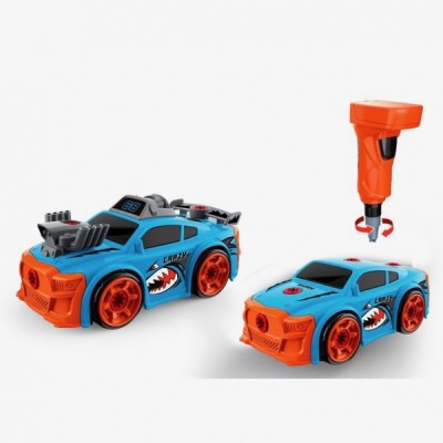 COCHE CARRERAS AZUL CON ACCESORIOS TUNNING 2 EN 1 TACHAN