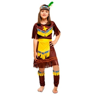 DISFRAZ INDIA MARRÓN, 5-6 AÑOS