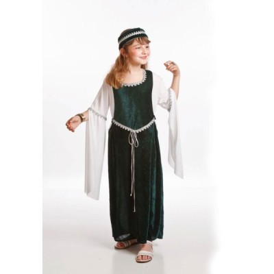 DISFRAZ MEDIEVAL VERDE, TALLA 8-10 AÑOS